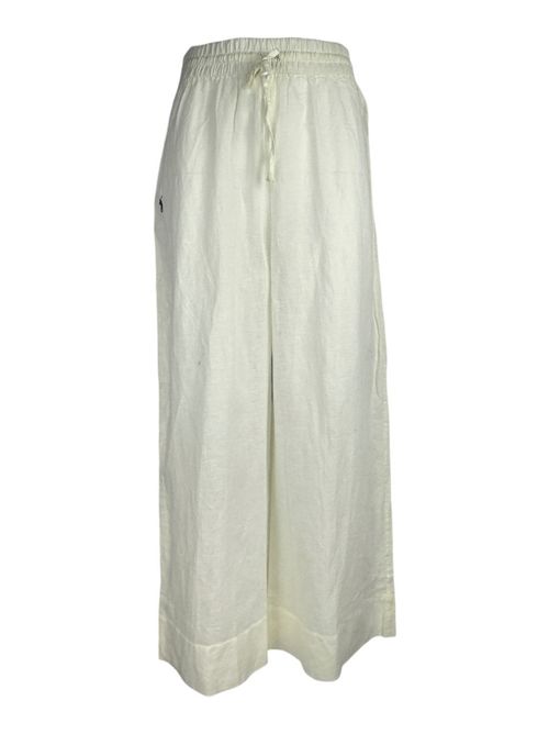 White linen women's pants Ralph Lauren | 21664389WHITE